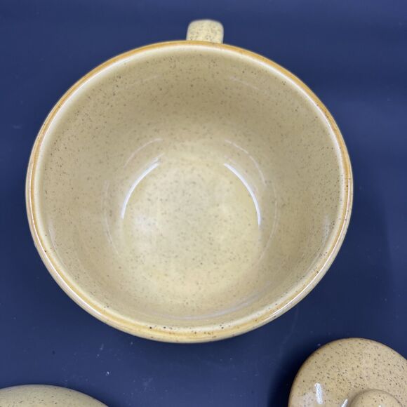 Pier 1 Teapot Teacup 3 Piece Stoneware Set for One Tea Pot & Tea Cup Set gold - Picture 8 of 11